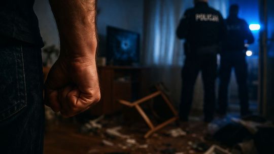 Awantura, zdemolowane mieszkanie i dziewięć zarzutów dla sprawcy