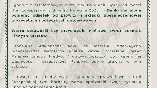 Przełomowy wyrok TSUE: Czy banki będą musiały zwracać miliardy złotych?