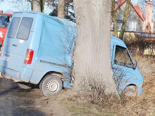 Kierowca uderzył w drzewo