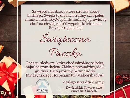 Kwidzyńskie Hospicjum organizuje zbiórkę słodyczy