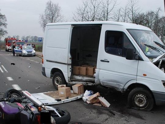 Motocyklista zginął na miejscu