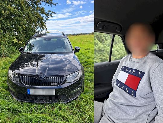 Podejrzany o kradzież skody zatrzymany. Znaleziono przy nim narkotyki