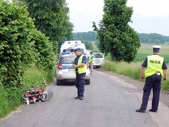 Poważny wypadek motocyklisty w Wandowie