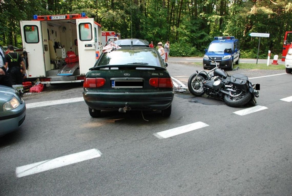 Fordem potrącił motocyklistę Fordem potrącił motocyklistę