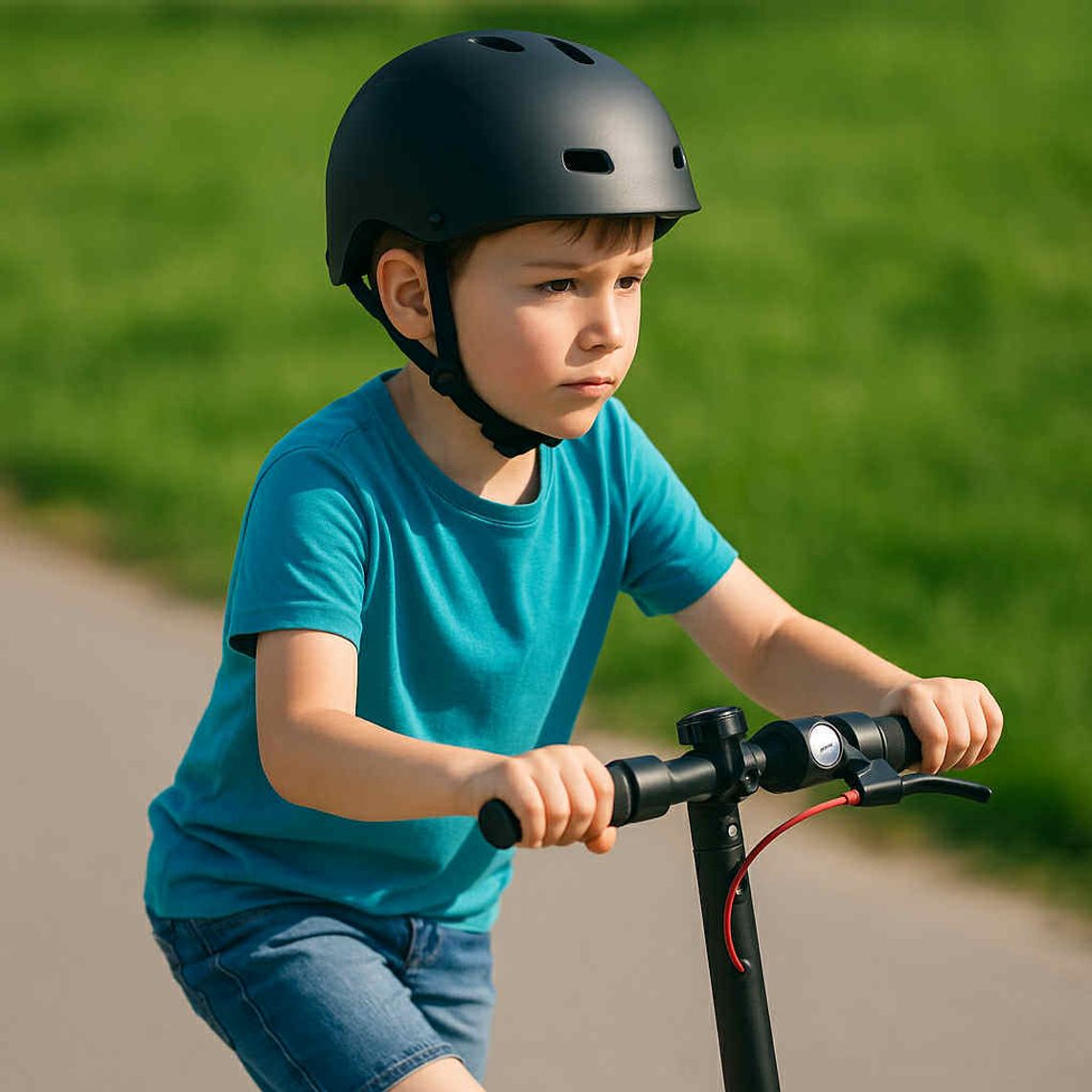 🛴 Kaski obowiązkowe dla dzieci do 16 lat – także na prywatnych terenach!