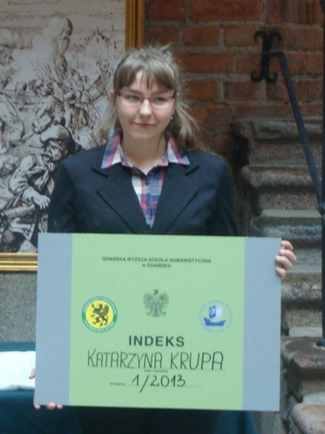 Licealistka z Kwidzyna Katarzyna Krupa zdobyła indeks GWSH