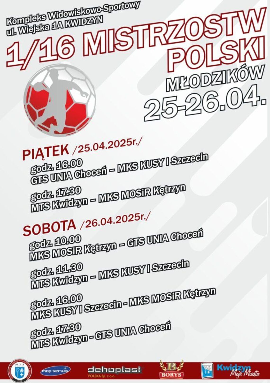 Mistrzostwa Polski Młodzików - 25–26 kwietnia 2025 - w Kwidzynie