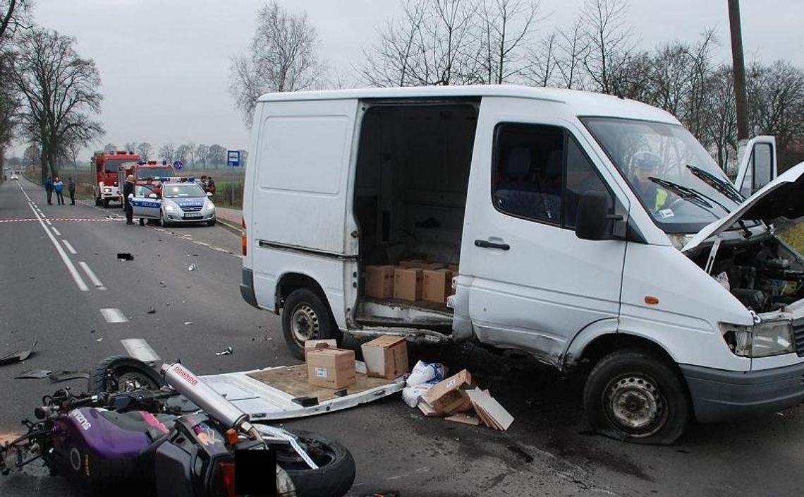 Motocyklista zginął na miejscu