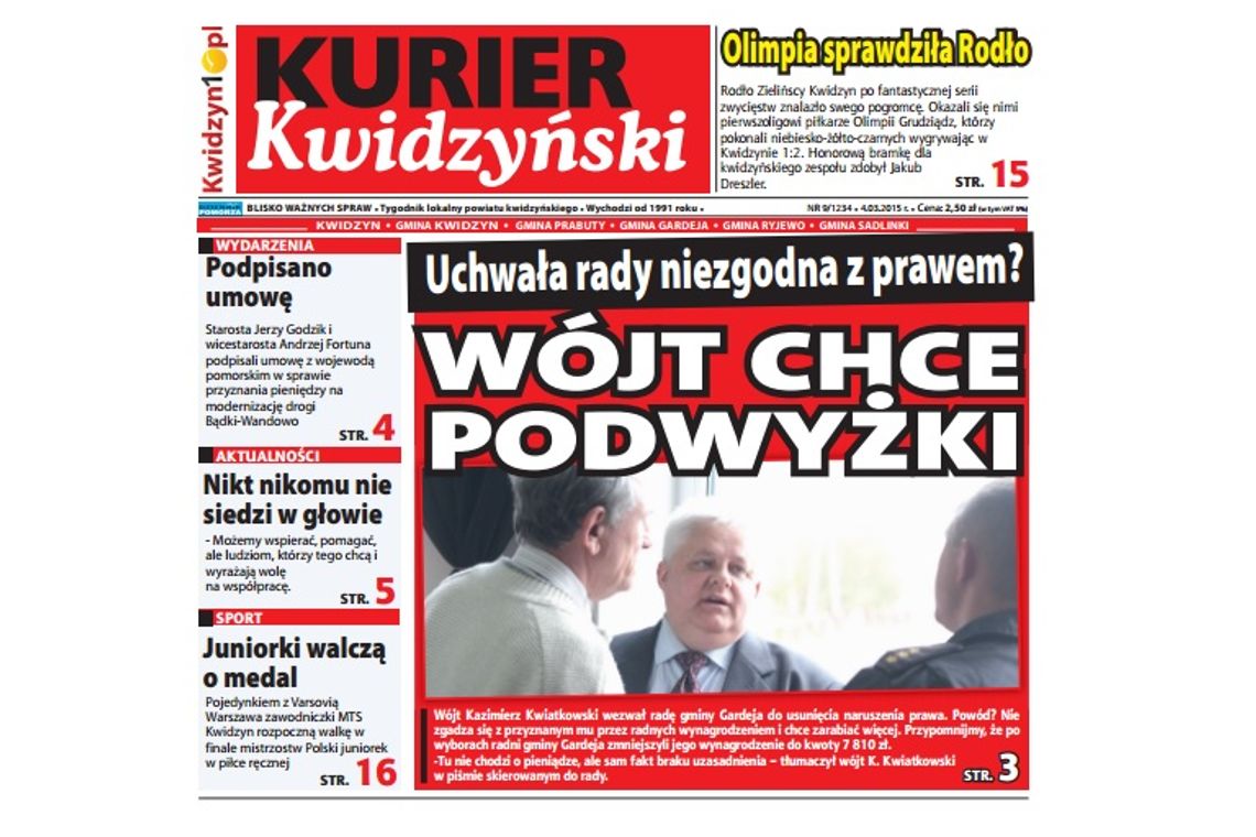 Najnowszy Kurier Kwidzyński już w kioskach! Najnowszy Kurier Kwidzyński już w kioskach!