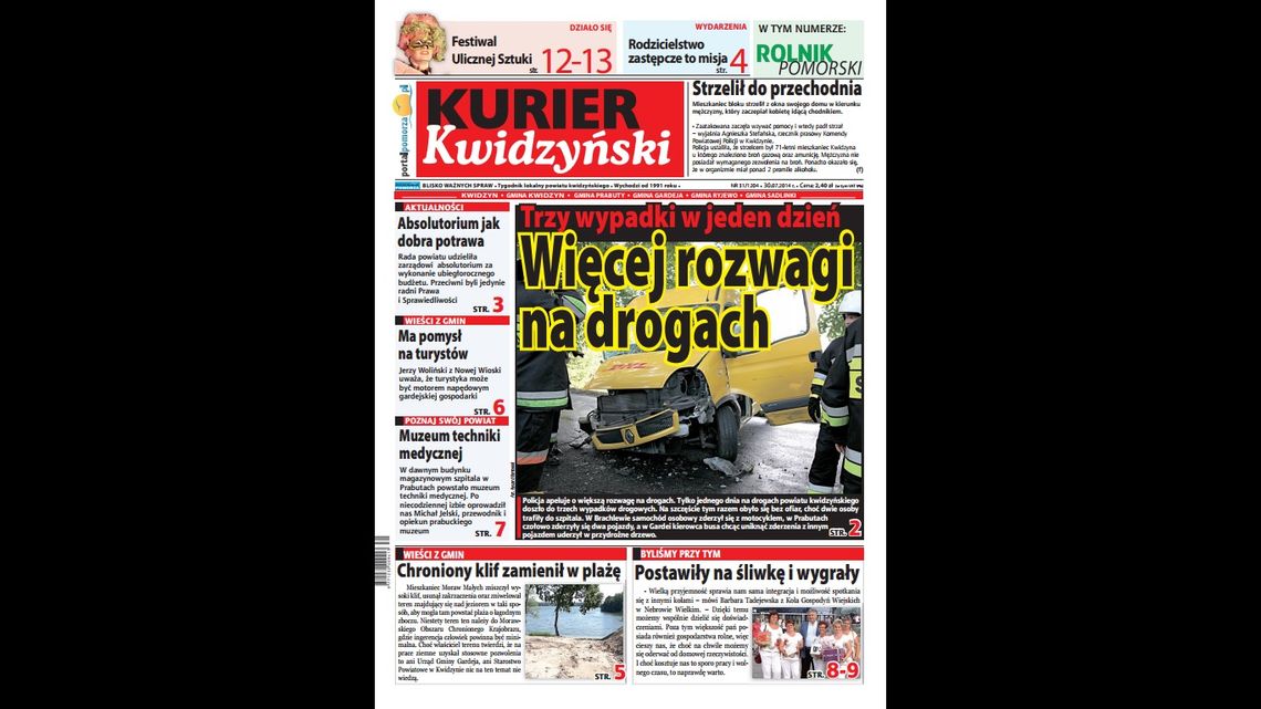 Najnowszy numer Kuriera Kwidzyńskiego już w kioskach Najnowszy numer Kuriera Kwidzyńskiego już w kioskach