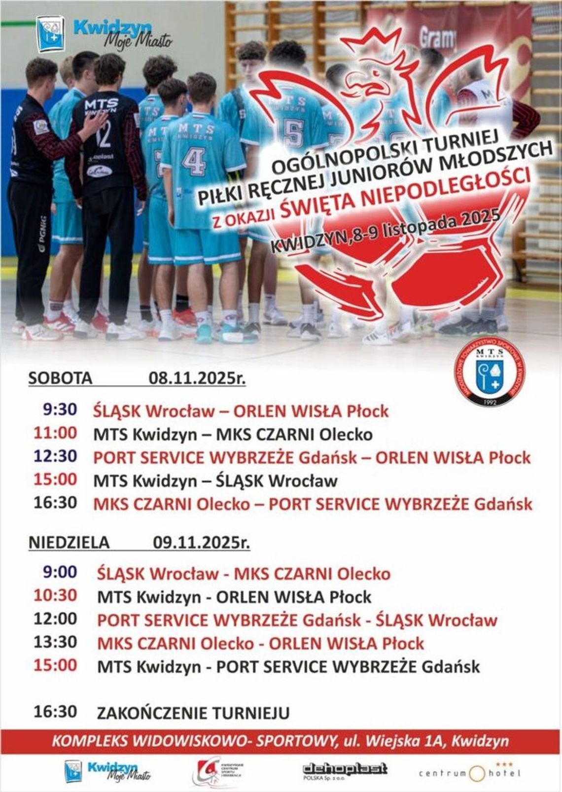 Ogólnopolski Turniej Piłki Ręcznej z okazji Dnia Niepodległości Ogólnopolski Turniej Piłki Ręcznej z okazji Dnia Niepodległości