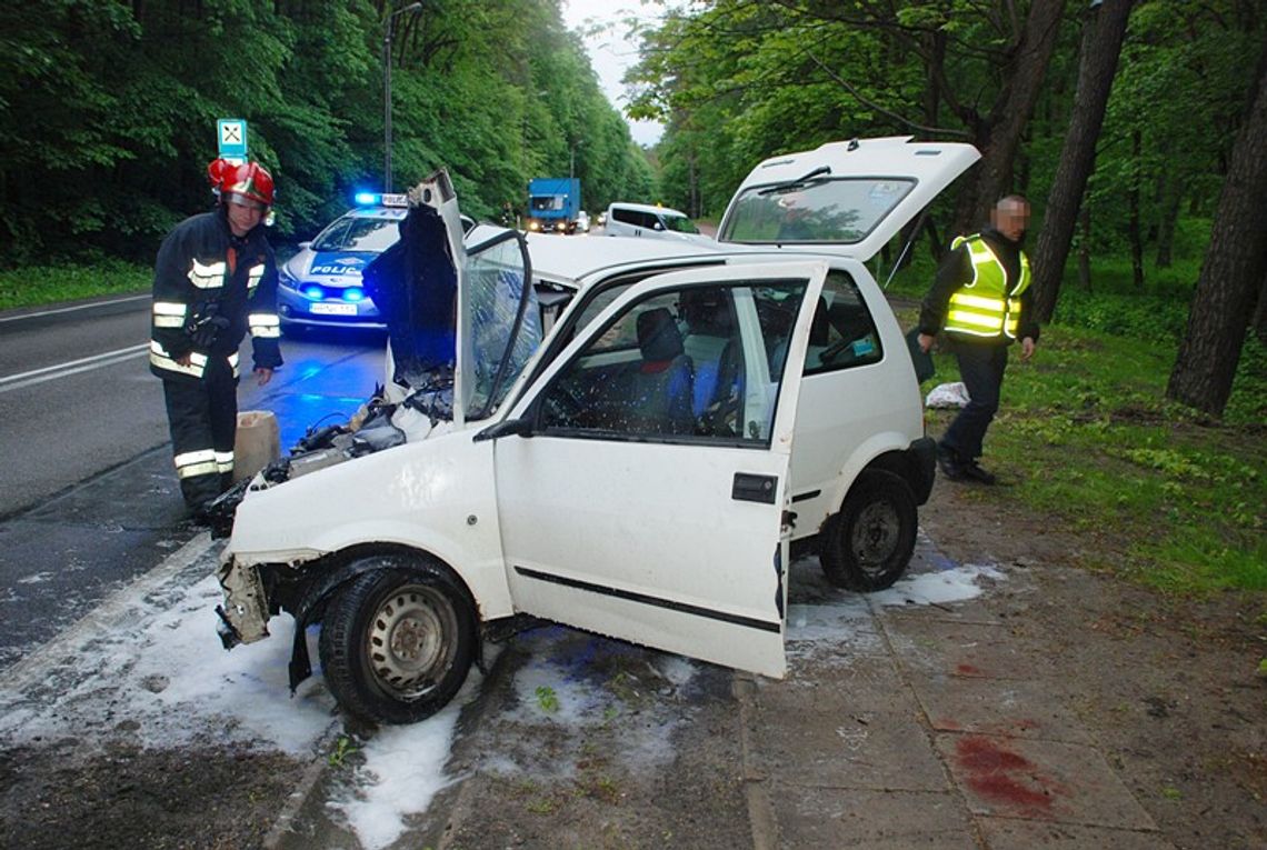 Pasażerka fiata trafiła do szpitala 