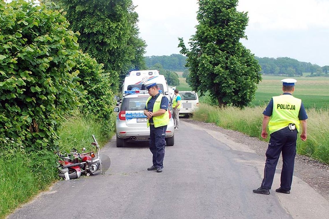 Poważny wypadek motocyklisty w Wandowie