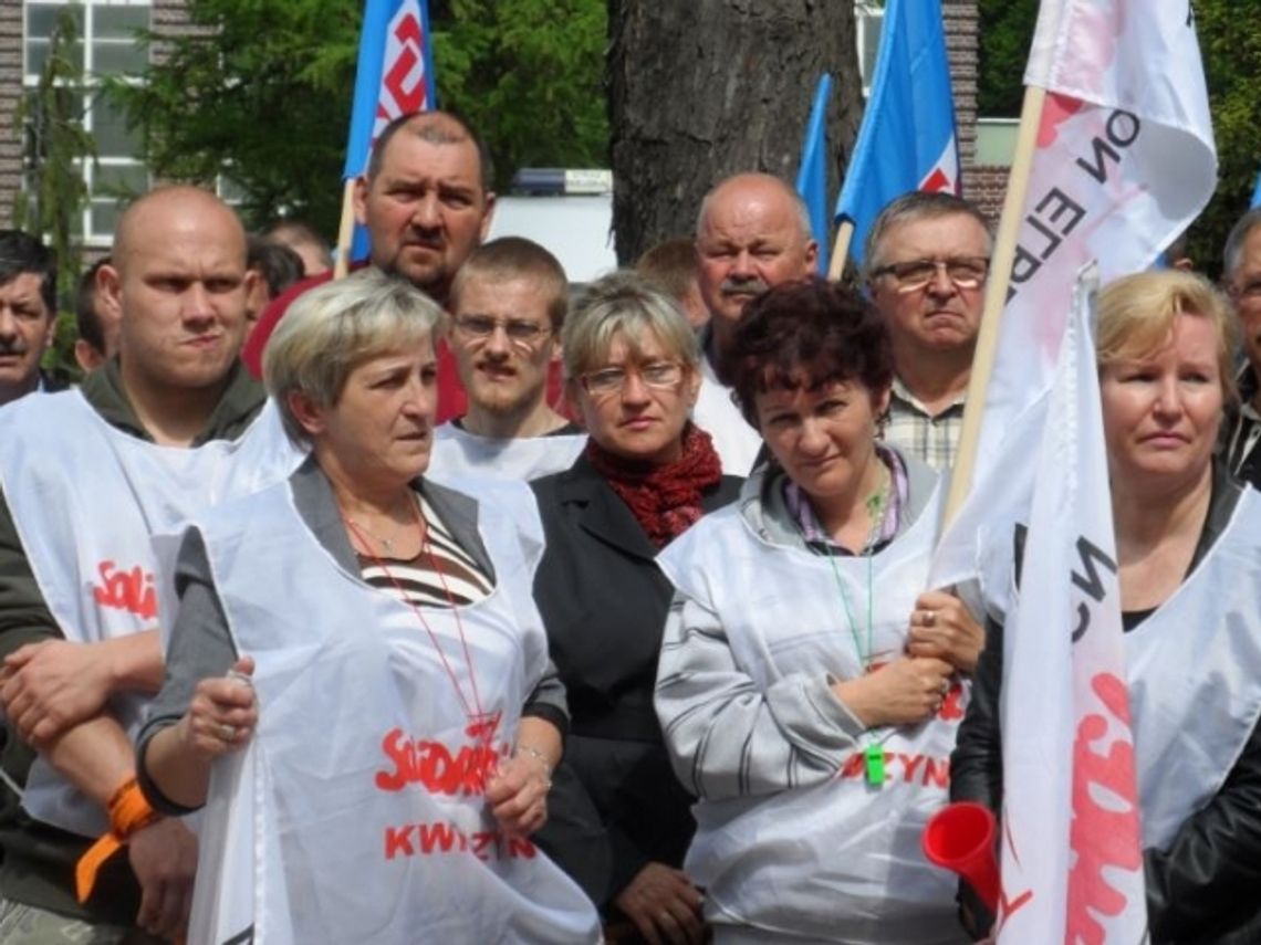 Protest pracowników w Kwidzynie - krzywdzące zmiany w kodeksie pracy