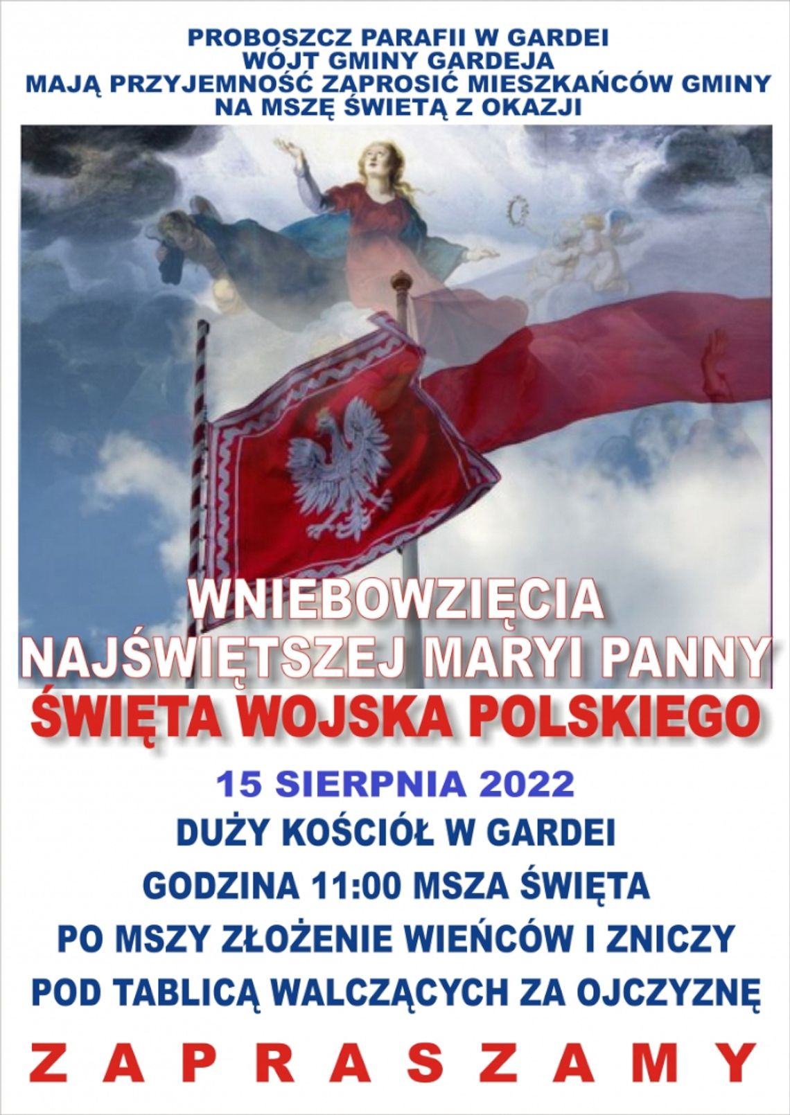 Święto Wniebowzięcia Najświętszej Maryi Panny i Święto Wojska Polskiego