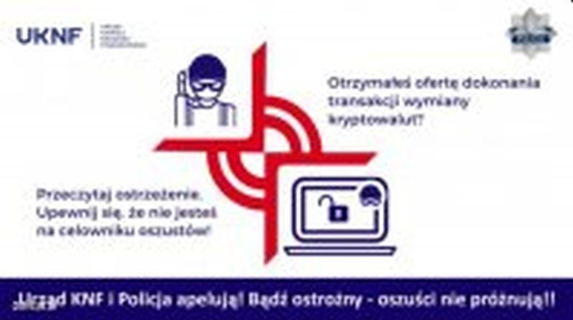 UWAGA NA OSZUSTÓW OBIECUJĄCYCH ZYSK Z INWESTYCJI W KRYPTOWALUTY! 63-LATEK STRACIŁ 320 TYSIĘCY ZŁOTYCH