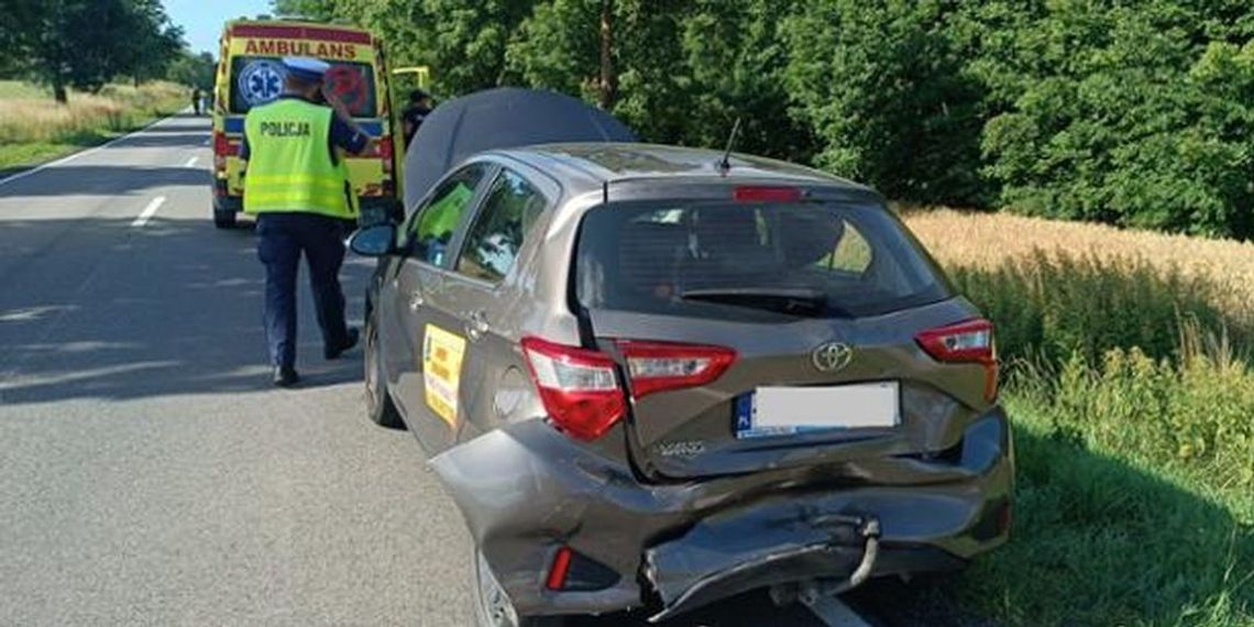 Wypadek w Gardei na DK 55