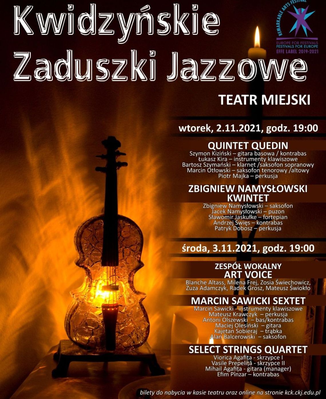 Zaduszki Jazzowe 2021 w Kwidzyńskim Centrum Kultury