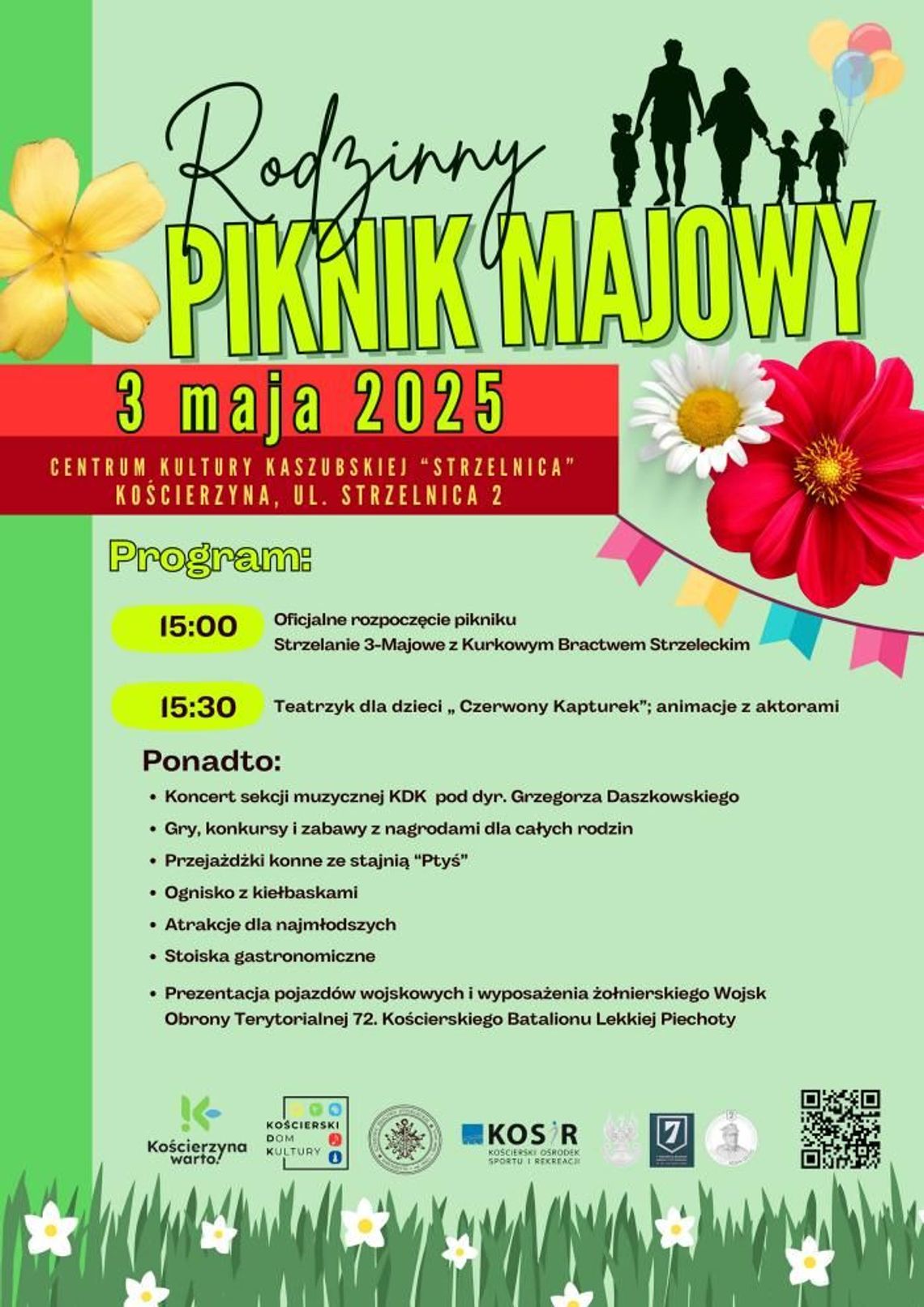 3 maja 2025 - Kościerzyna - Rodzinny Piknik Majowy w Centrum Kultury Kaszubskiej "Strzelnica" 3 maja 2025 - Kościerzyna - Rodzinny Piknik Majowy w Centrum Kultury Kaszubskiej "Strzelnica"