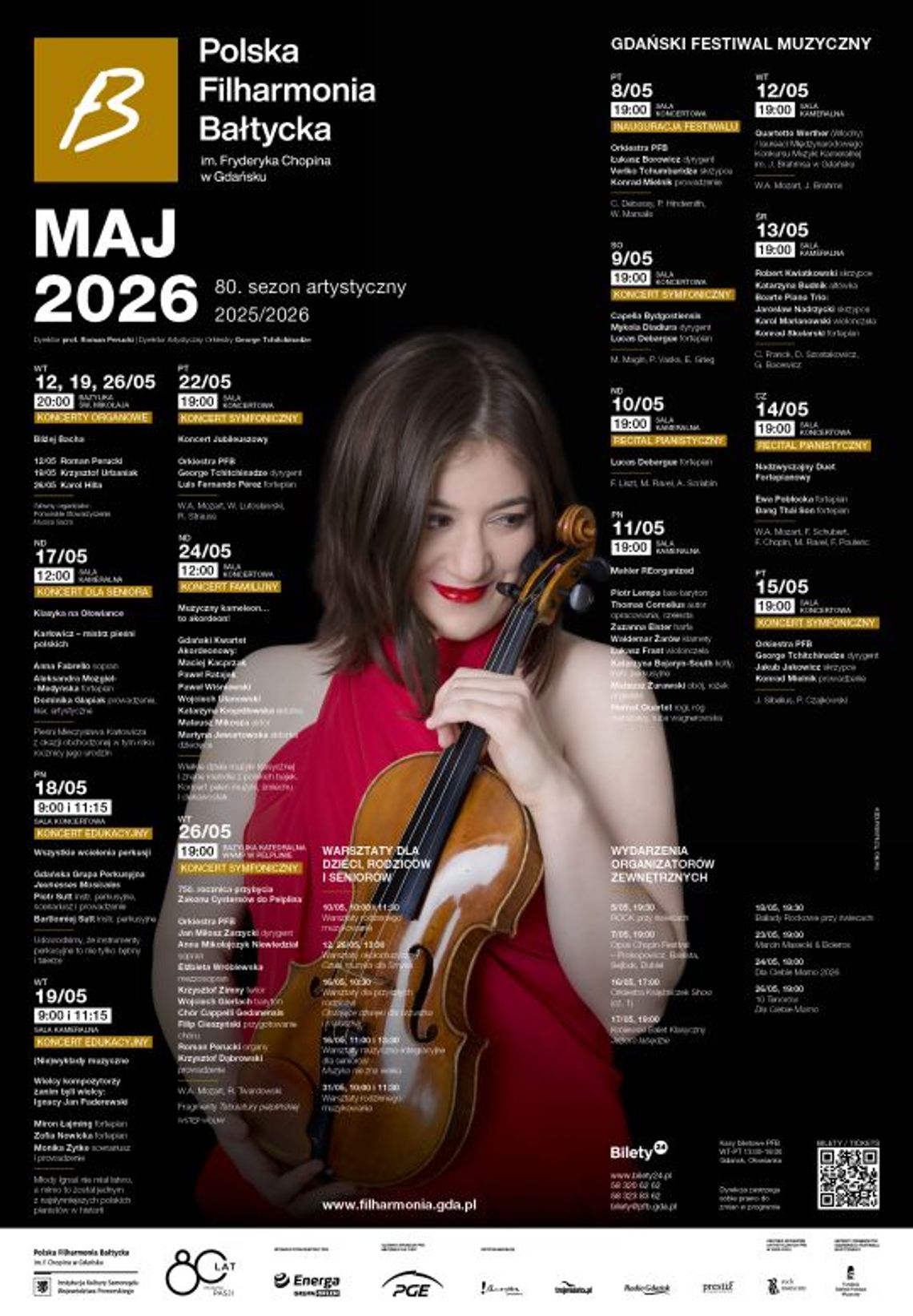 Polska Filharmonia Bałtycka im. Fryderyka Chopina w Gdańsku zaprasza na koncerty symfoniczne i wydarzenia w maju 2026