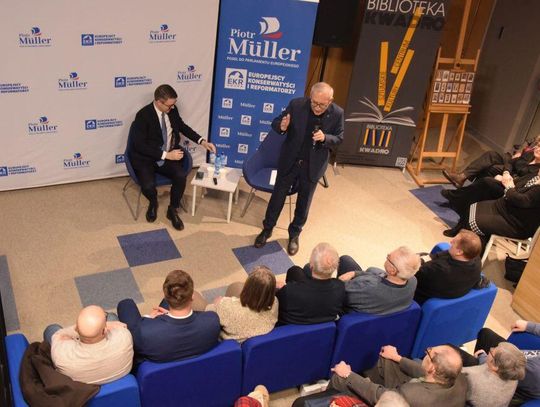 Sztumskie spotkanie konserwatywnych polityków: Kazimierza Smolińskiego i Piotra Müllera